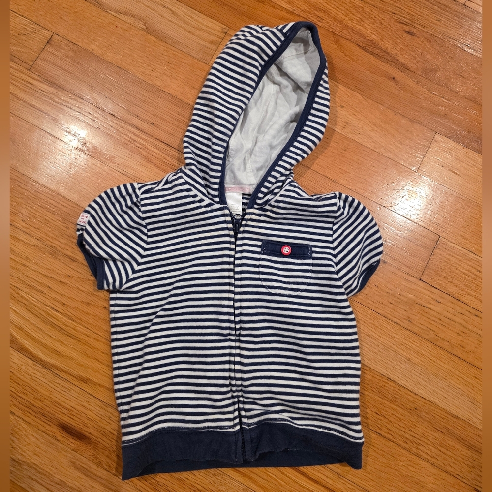Janie And Jack Hooded Short Sleeve Sweatshirt